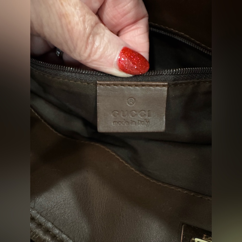 Gucci GG Canvas Brown Tote Bag – Vintage Made in Italy - Picture 10 of 16